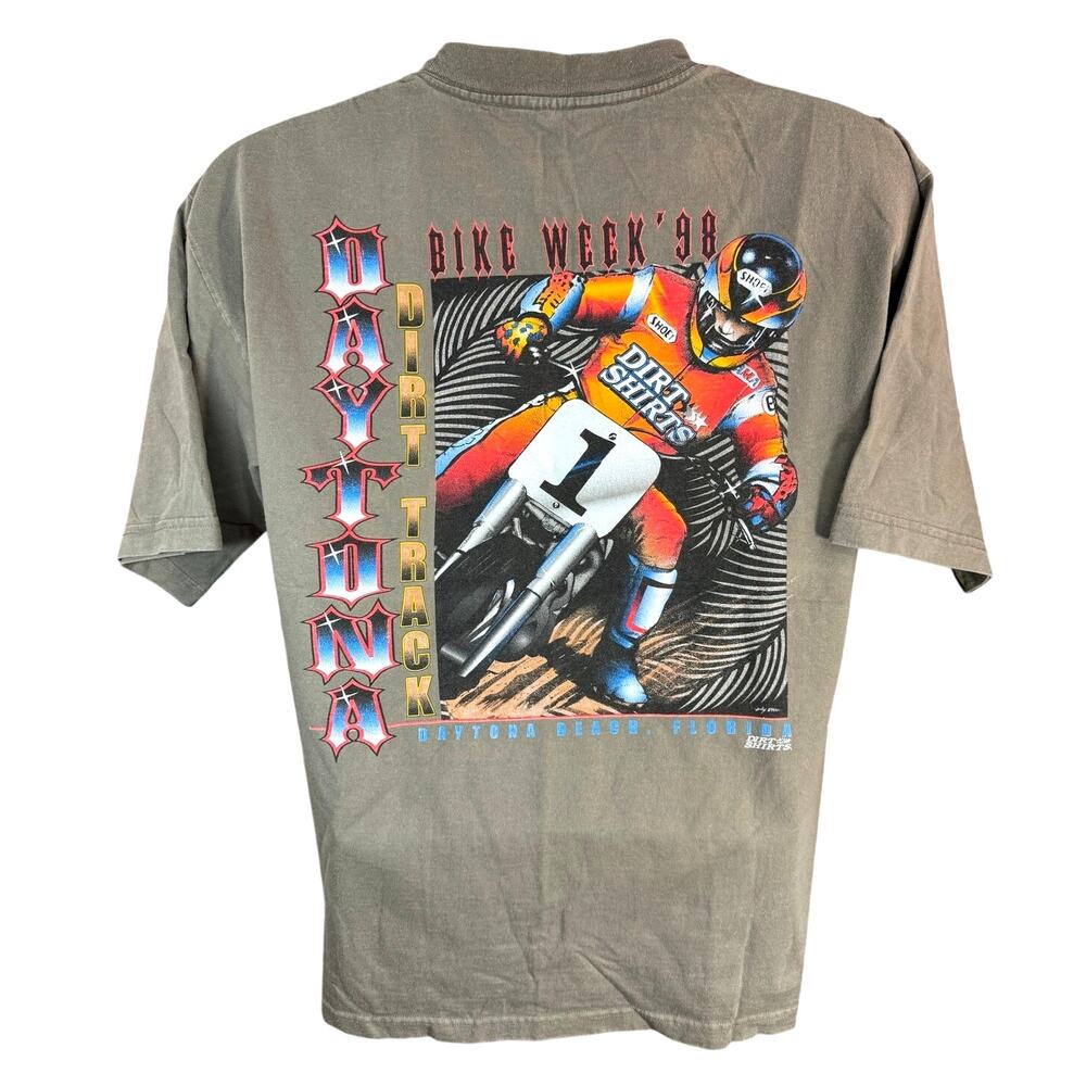 Daytona Bike Week 1998 Brown Shirt Size Medium Vintage 90s